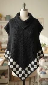 Argyle Poncho: Plan the Color Pooling Before the Body — AI-generated design illustration