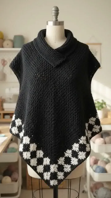 Argyle Poncho: Plan the Color Pooling Before the Body — AI-generated design illustration