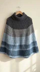 Cozy Cowl Crochet Cape: Reading the Size and Color Requirements — AI-generated design illustration