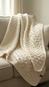 Cream Bobble Throw: Planning Raised Texture and a Flexible Fabric — AI-generated design illustration