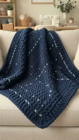 Maxi Moss Stitch Blanket: Swatching Jumbo Yarn at Its Actual Scale — AI-generated design illustration