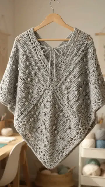 Perfect Patterned Poncho: Tracking Texture and Two Matching Panels — AI-generated design illustration