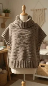 Poncho for You and Me: Keeping Child and Doll Sizes Separate — AI-generated design illustration