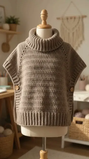Poncho for You and Me: Keeping Child and Doll Sizes Separate — AI-generated design illustration