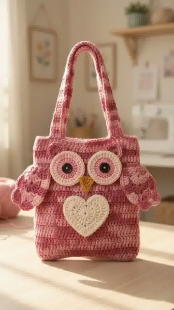 Wise Owl Tote: Planning the Wings, Eyes and Heart — AI-generated design illustration